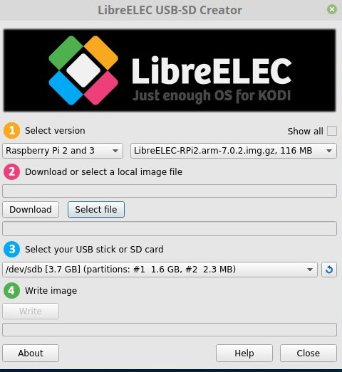 LibreELEC USB-SD Creator