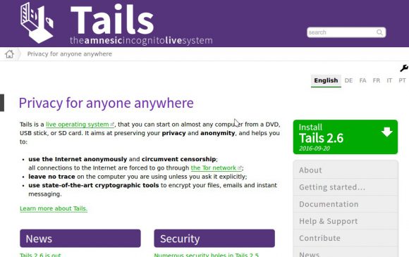 Tails 2.6 ist verfügbar