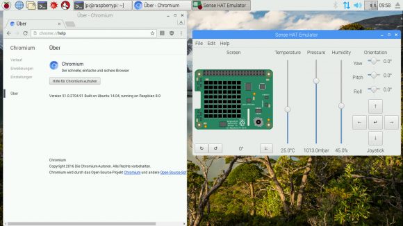 Chromium und SenseHat Emulator