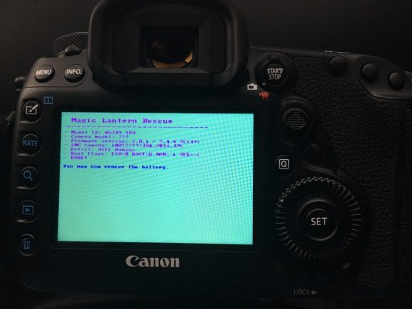 Magic Lantern auf einer Canon EOS 5D Mark IV (Quelle: magiclantern.fm)