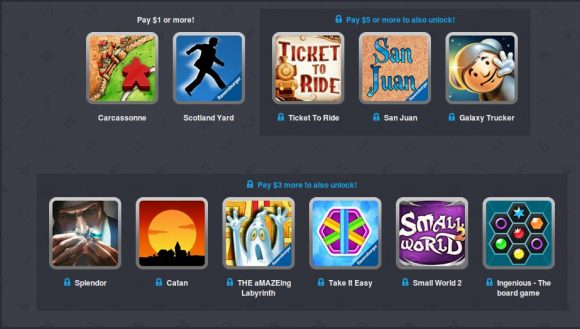 Humble Mobile Bundle mit vielen Brettspielen