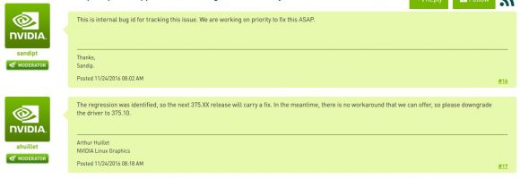 NVIDIA bestätigt Probleme mit Treiber 375.20