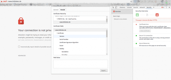 Strato SSL ist sicher sicher, auch wenn als unsicher deklariert