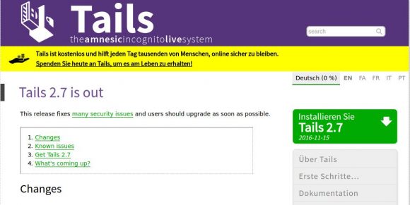 Tails 2.7 ist da