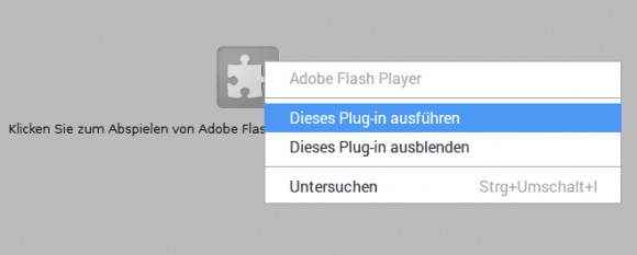 Dieses Plug-in ausführen