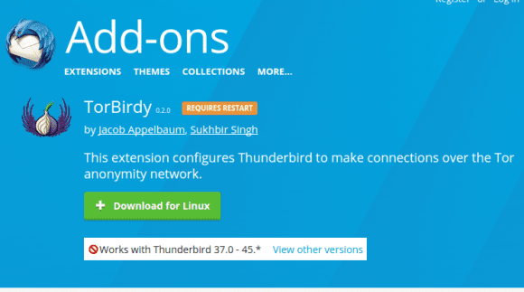 TorBirdy ist ein Thunderbird Add-on