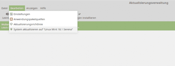 Upgrade auf Linux Mint 18.1 Serena