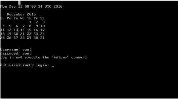 Login ist root / root