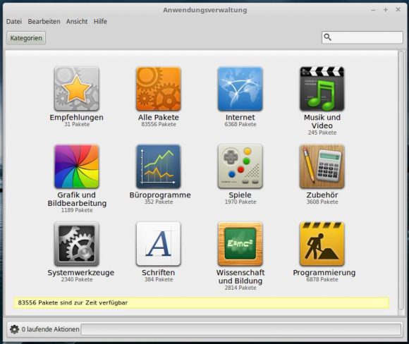Linux Mint 18.1: Anwendungsverwaltung