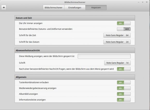 Linux Mint 18.1: Bildschirmschoner anpassen