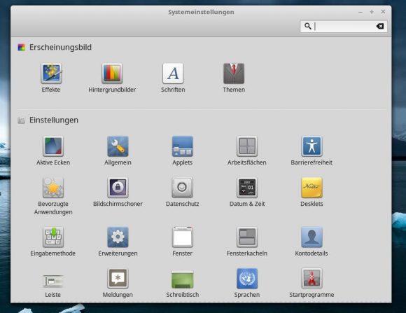 Linux Mint 18.1: Einstellungen