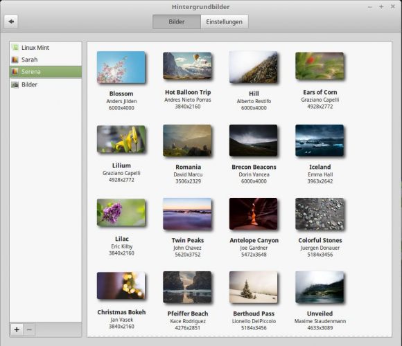 Linux Mint 18.1: Hintergrundbilder / Wallpaper