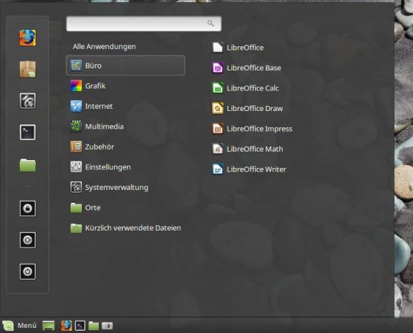 Linux Mint 18.1: Menü