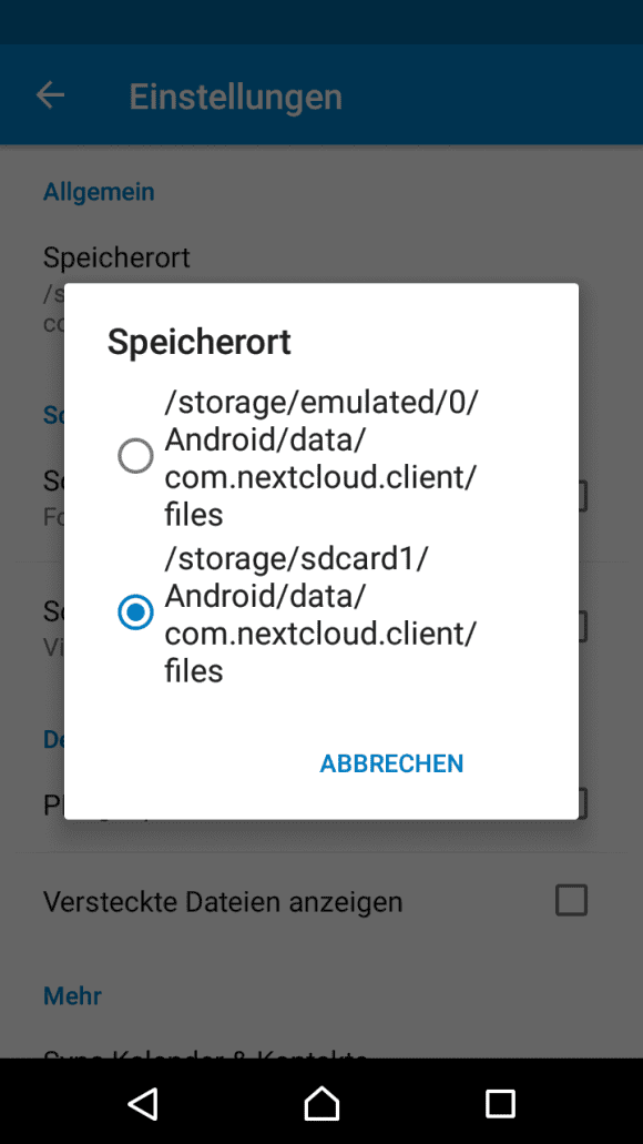 Nextcloud Client 1.4.0 für Android mit Unterstützung für externe SD-Karten