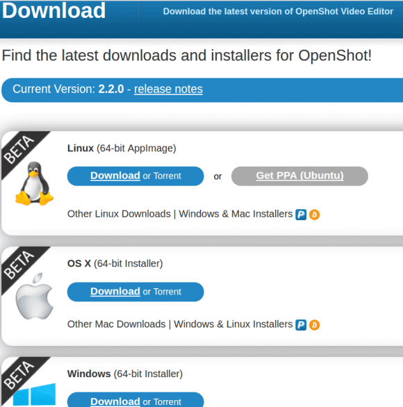 OpenShot 2.2: Download für Linux, macOS und Windows