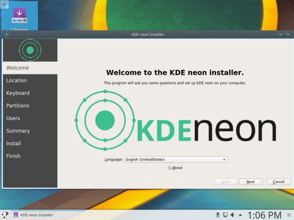 KDE Neon setzt künftig auf Calamares als Installer (Quelle: jriddell.org)