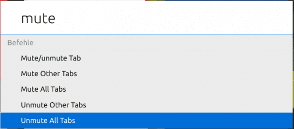 Stummschalten von Tabs