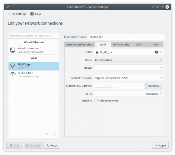 Die neue Netzwerk-Konfiguration in KDE Plasma 5.9 (Quelle: kde.org)