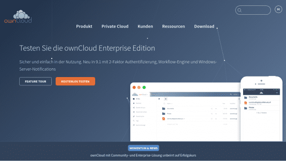 Die neue Website der ownCloud