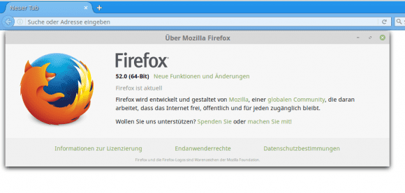 Mozilla Firefox 52 ist veröffentlicht