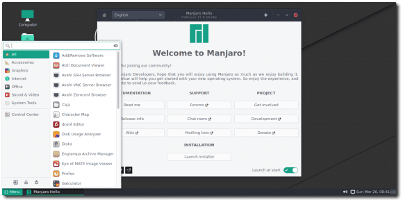 Manjaro Mate Community Edition 17.0 (Quelle: manjaro.org)