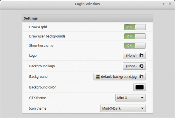 lightdm-settings (Quelle: linuxmint.com)