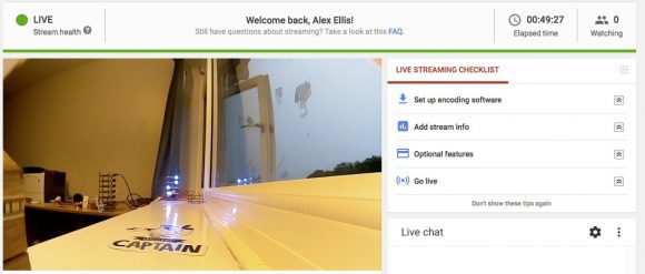 YouTube Live Dashboard (Quelle: alexellis.io)