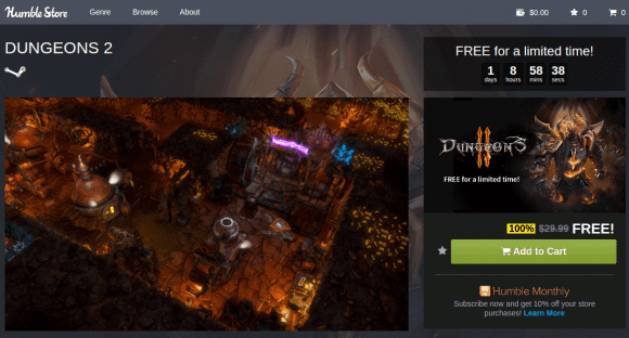 Dungeons 2 - derzeit kostenlos im Humble Store