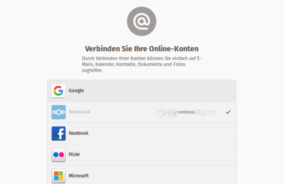 Mit Online-Konten verbinden