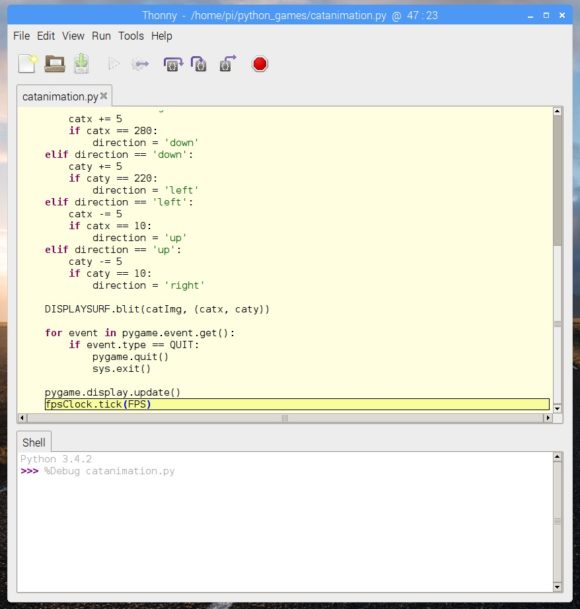 Python IDE Thonny (Quelle: raspberrypi.org)