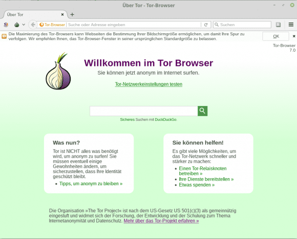 Tor browser 7.0 basiert auf Firefox 52