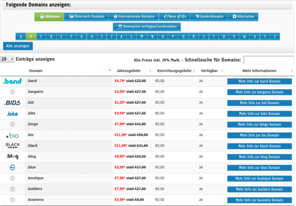 Du wolltest schon immer die Domain .blog registrieren? Gibt es gerade zum Aktionspreis!