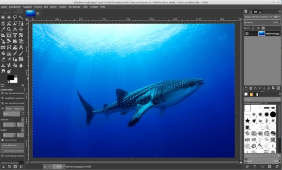 Gimp 2.9 ist dunkel