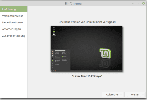 Upgrade auf Linux Mint 18.2