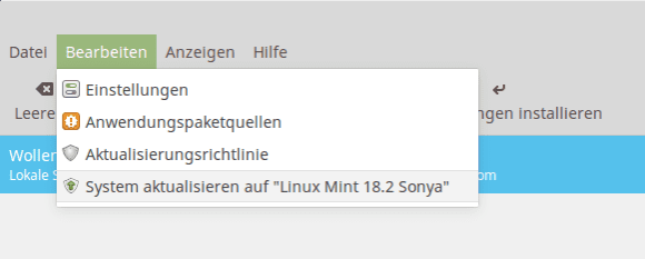 Upgrade auf Linux Mint 18.2 Sonya