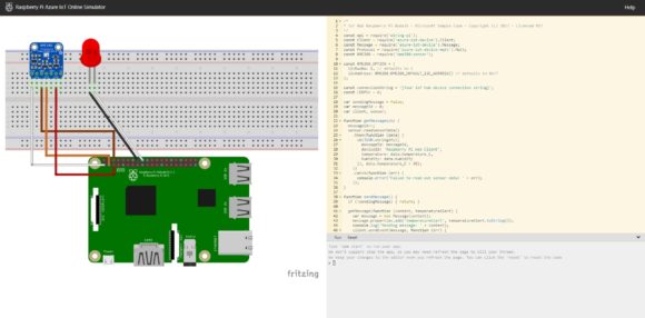 Microsoft Raspberry Pi Simulator (Quelle: raspberrypi.org)