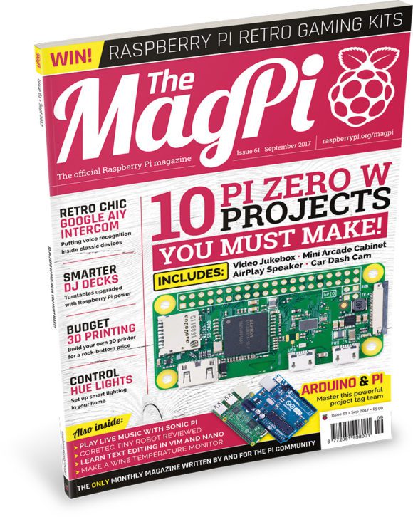 MagPi 61 ist da (Quelle: raspberrypi.org)