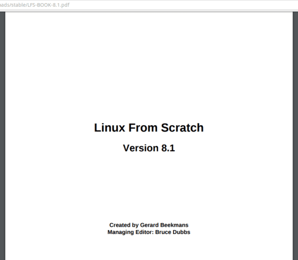 LFS 8.1 - Linux From Scratch