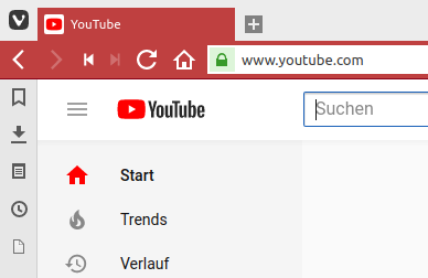 YouTube - Sättigung 50 Prozent
