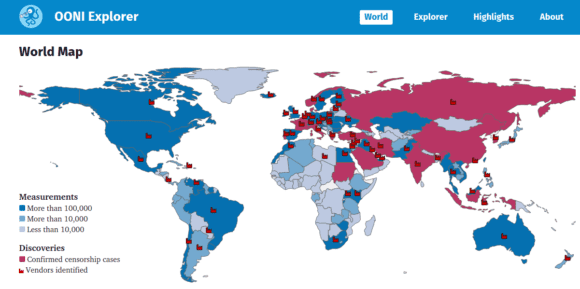 OONI zeigt Zensur