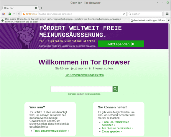 Tor Browser 7.0.8 ruft zum digitalen Widerstand auf