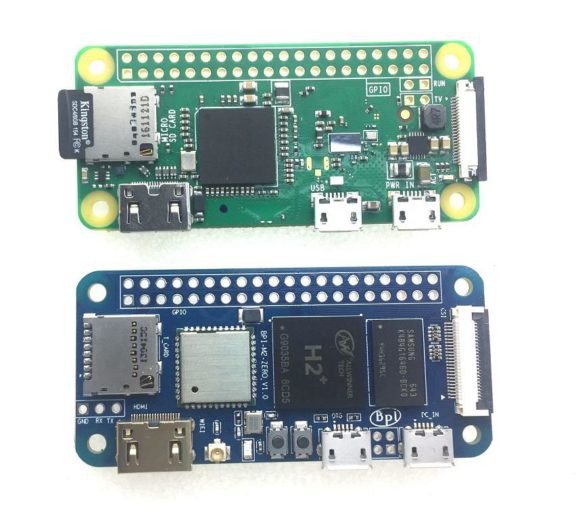 Raspberry Pi Zero W und Banana Pi M2 Zero (Quelle: aliexpress.com)