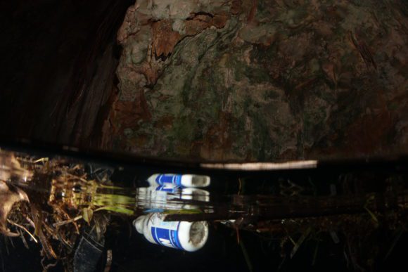 Plastik in der Höhle