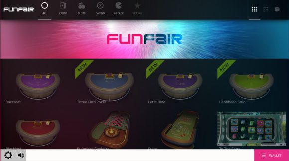 FunFair Showcase nunmit 12 Spielen