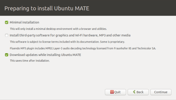 Ubuntu MATE 18.04 mit minimaler Installation (Quelle: ubuntu-mate-org)