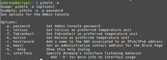 pihole -a