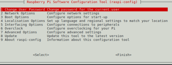 Das Passwort für Benutzer pi via raspi-config ändern