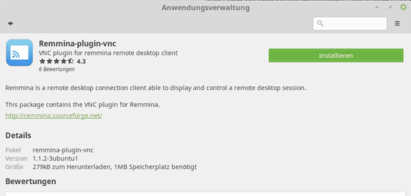 Remmina installieren
