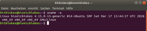 Ubuntu 18.04 Bionic Beaver mit Linux-Kernel 4.15.0-13