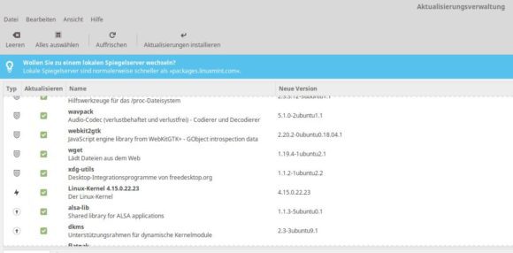 Die neue Aktualisierungsverwaltung